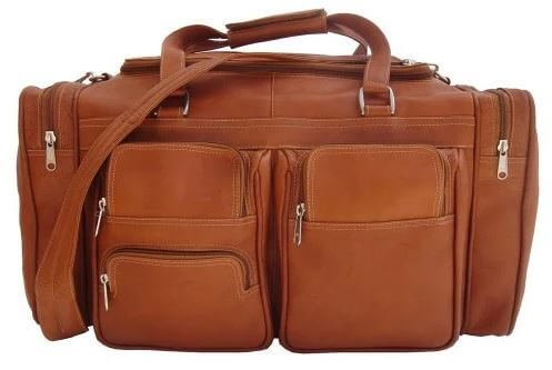 18- Piel Leather 20ln Duffel Bag with Pockets