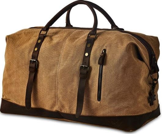 13- BRASS TACKS Leathercraft Men's Travel Duffel Bag